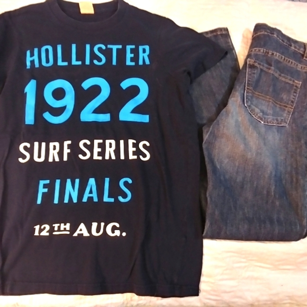 NWOT BOYS 12 HOLLISTER MENS small & CP 12 bootcut jeans BUNDLE LOT